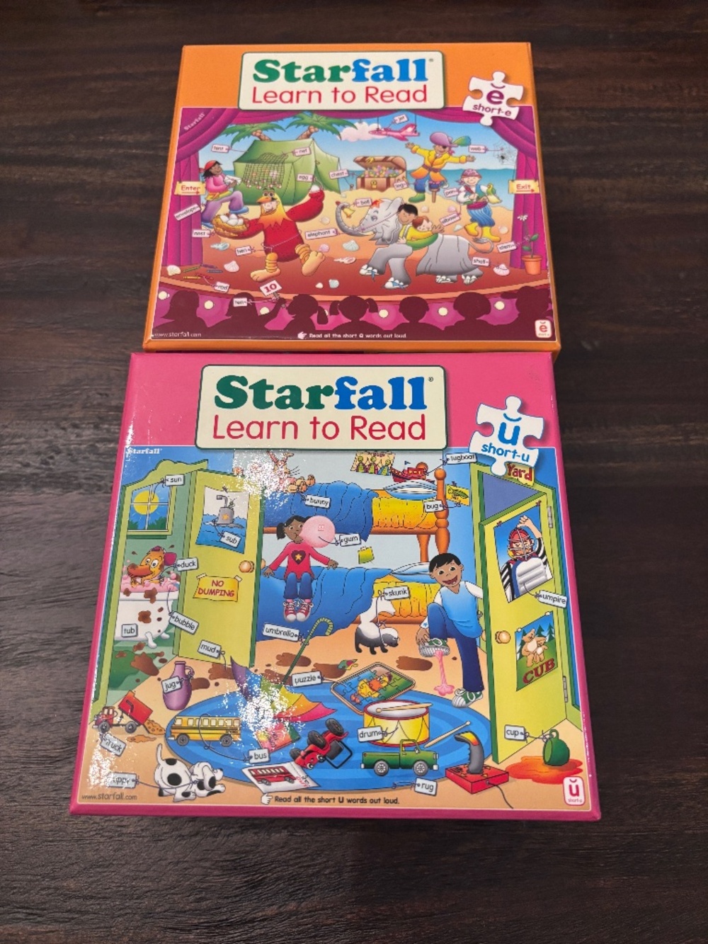 Starfall Puzzles Learn to Read Letter E and U 24 Piece 13" x 10"